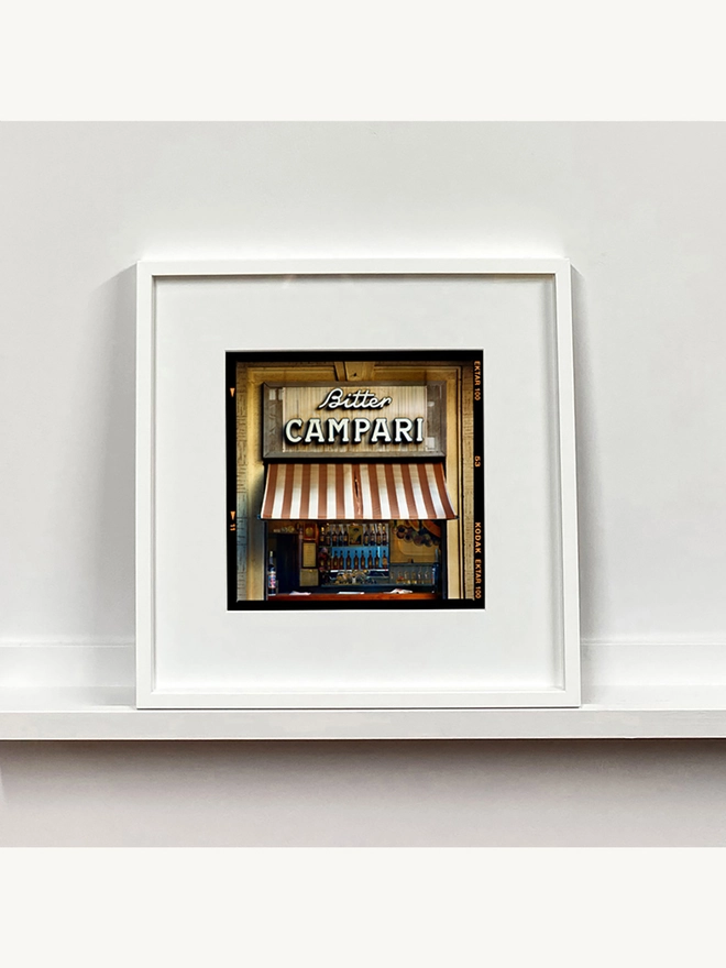 Richard Heeps Bitter Campari small photograph framed in white