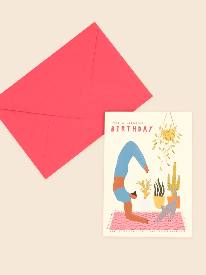 'Have A Relaxing Birthday' Yoga Birthday Card