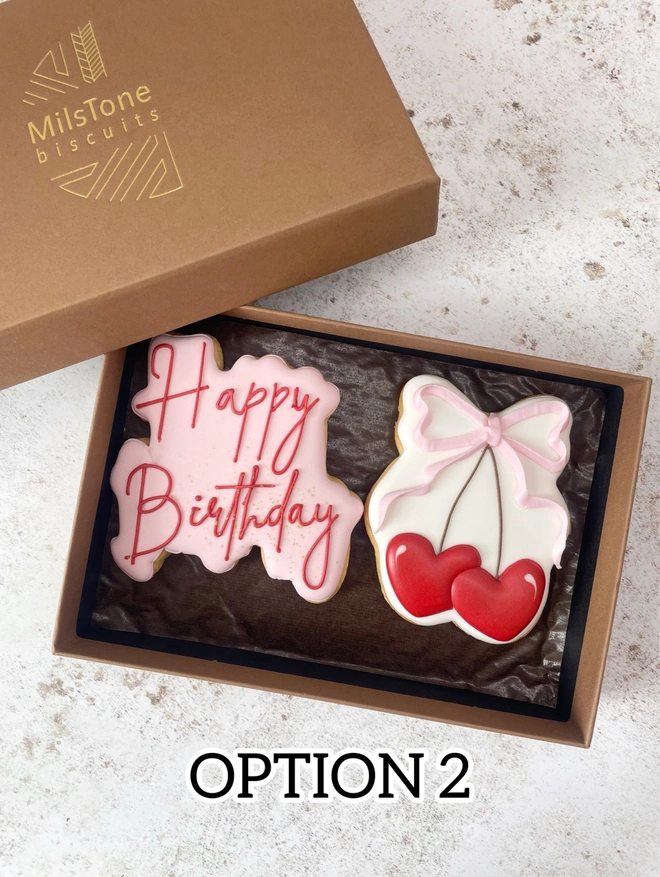 Happy birthday iced personalised biscuits