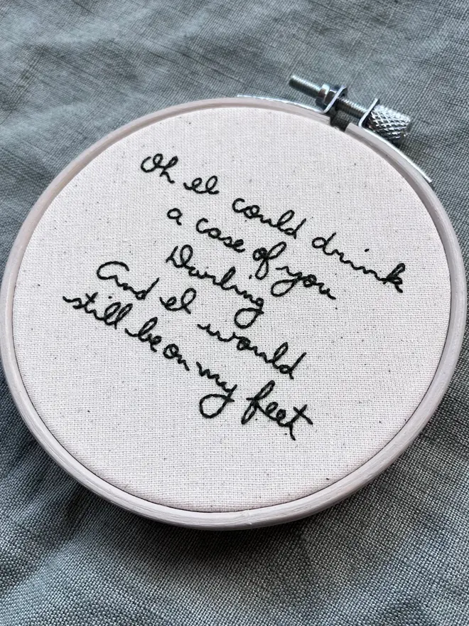 case of you joni mitchell hoop embroidery