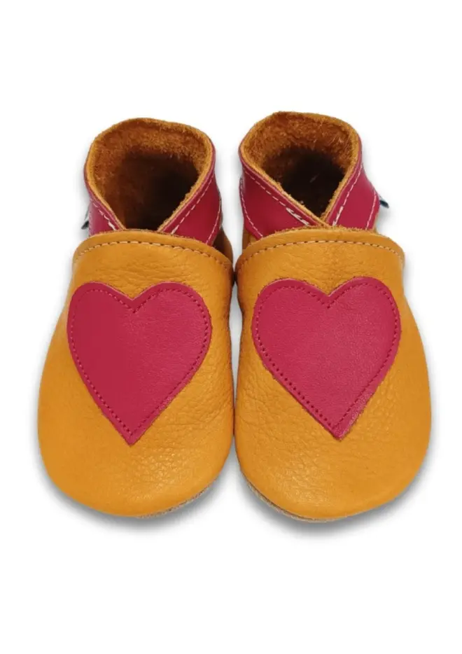 Heart tan raspberry inch blue