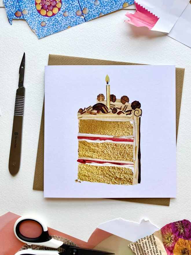 Gateaux Cake Birthday Card 