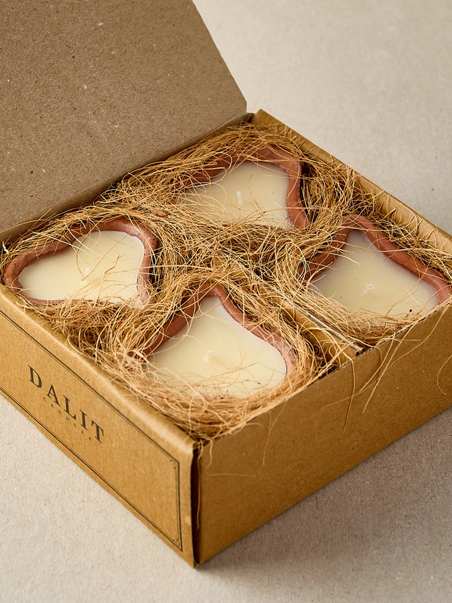 Priya Heart Shaped Dalit Candles (Pack Of 4)