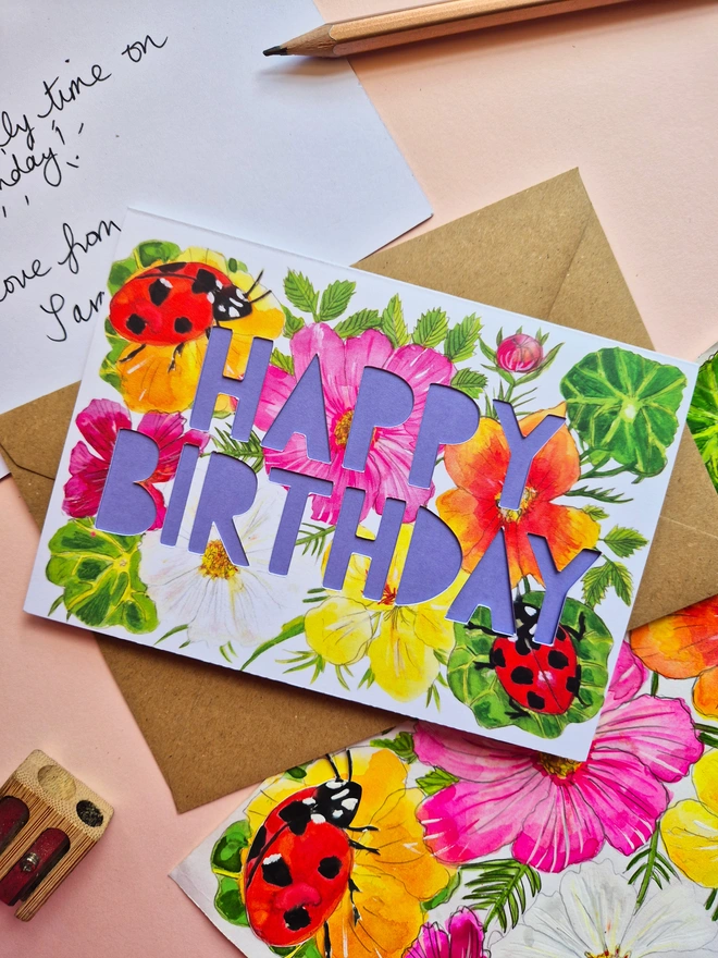 ladybird birthday card