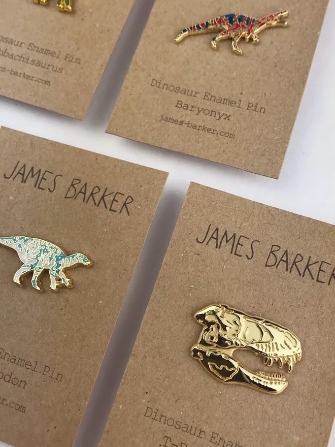 Deinonychus Raptor Dinosaur Enamel Pin Badge