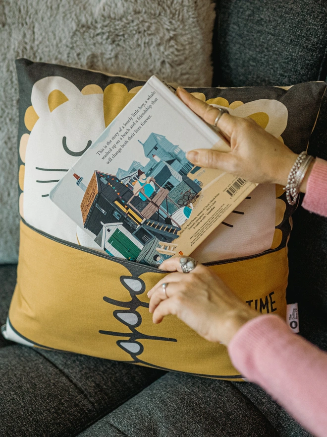 Hug and Fable Lion Pocket Story Cushion