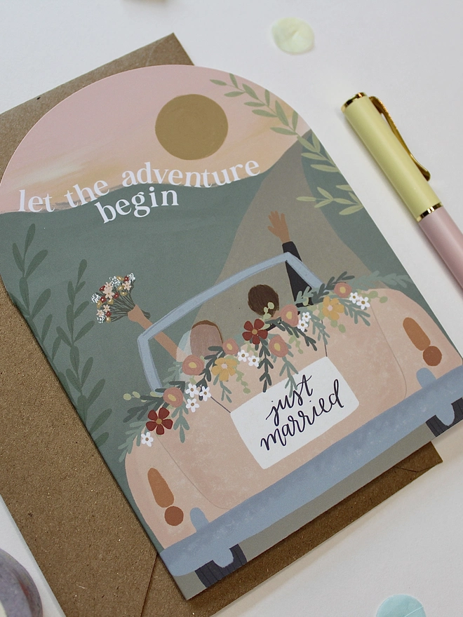 Arch Shape Wedding Card