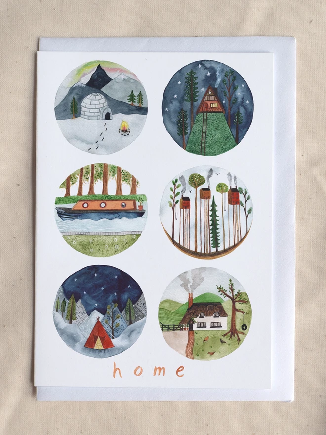 Home – Homes from around the World Greetings Card