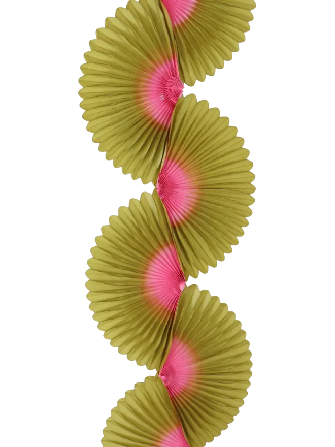 Two-Tone Fan Garland 1.75m, Olive & Rose