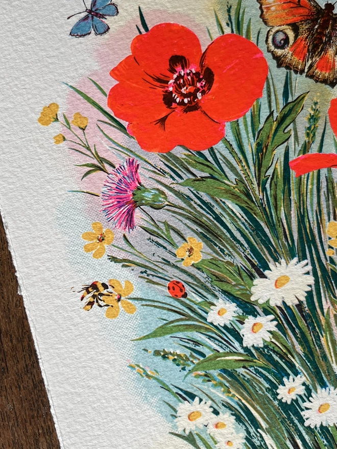 'Poppy Lane' Nostalgic Screenprint