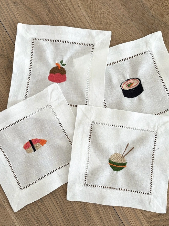 Sushi Cocktail Napkins (Set Of 4)