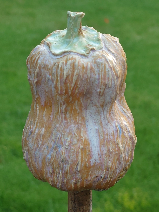 Pumpkin cane topper home decor