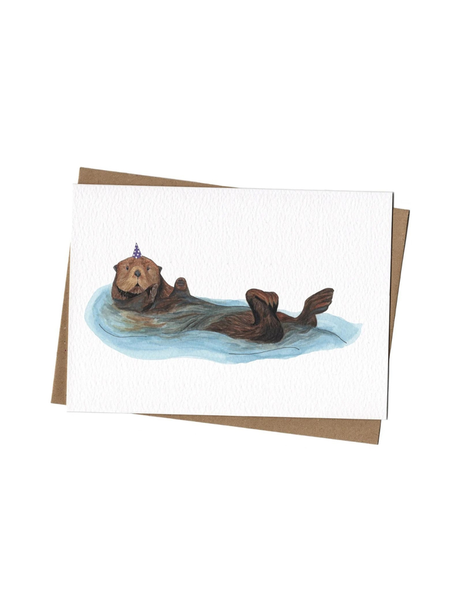 Party Sea Otter Card