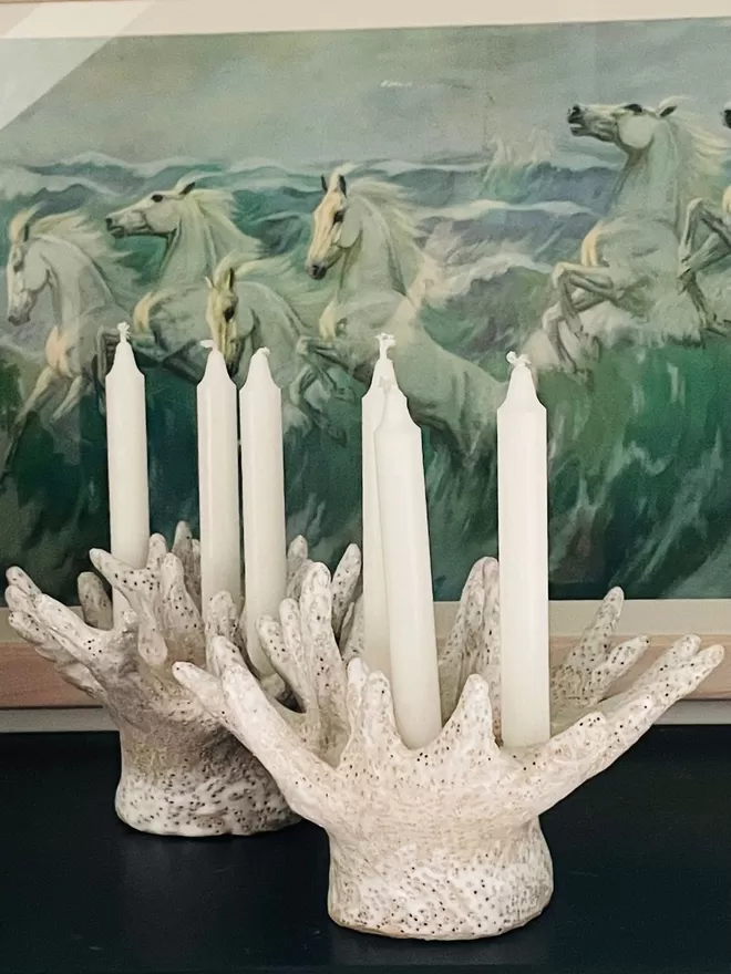 Ceramic Coral Candelabra by Charlotte Cadzow