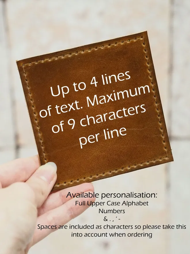 personalised leather base