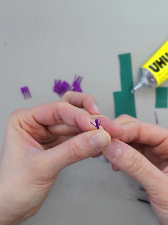 Crepe Paper Cornflower