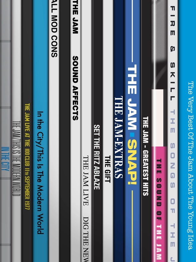 Fine Art print of vinyl records Paul Weller album spines detail