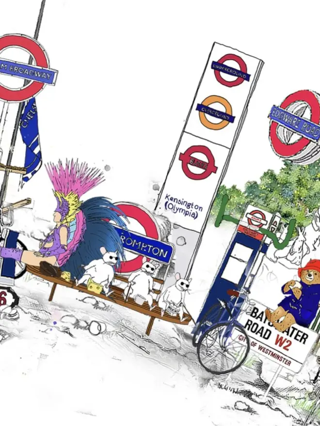 District Line 2025 Print close up