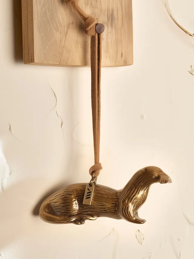 Otter Hanging Decoration with suede cord
