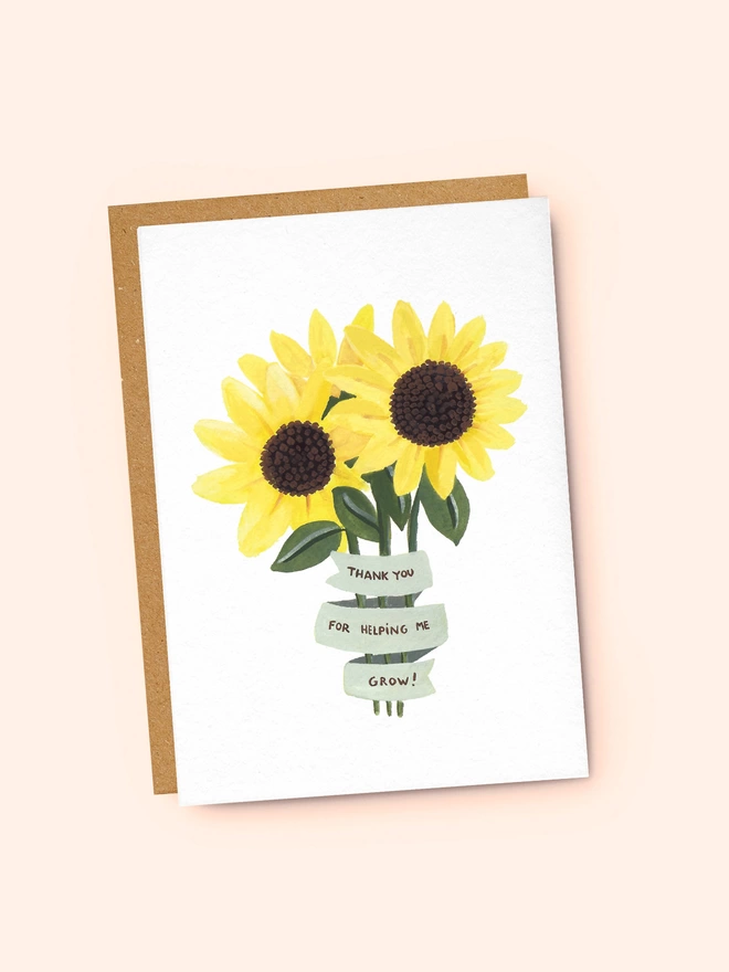 thank you flowers card