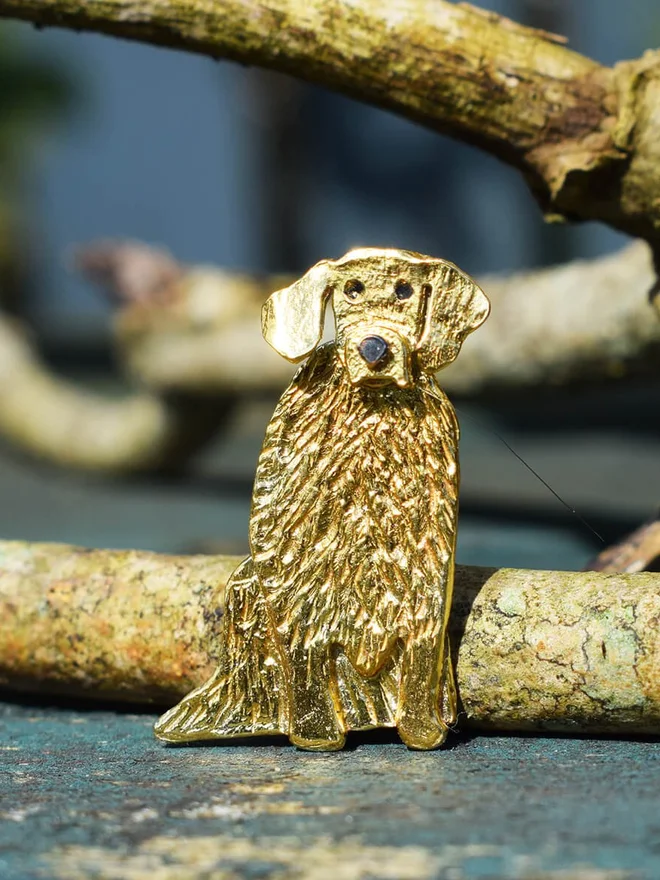 Golden Retriever Brooch