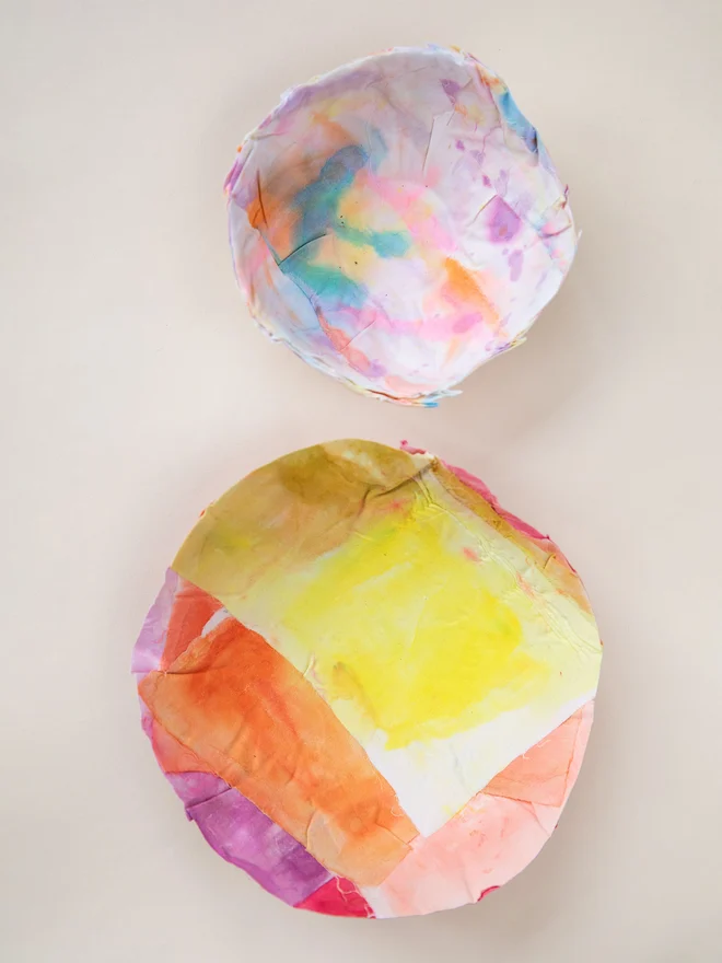 Fabric art projects making a colourful fabric bowl