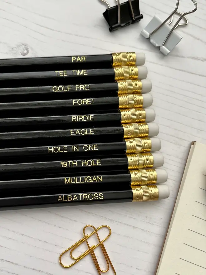 Golf Inspired Pencils (Set Of 10)