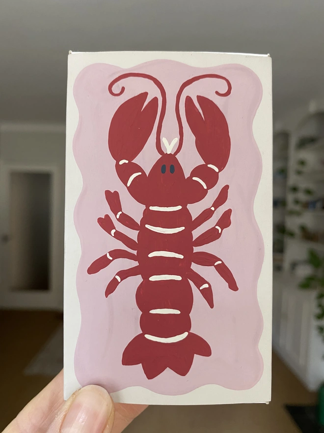 Lobster Handpainted Matchbox