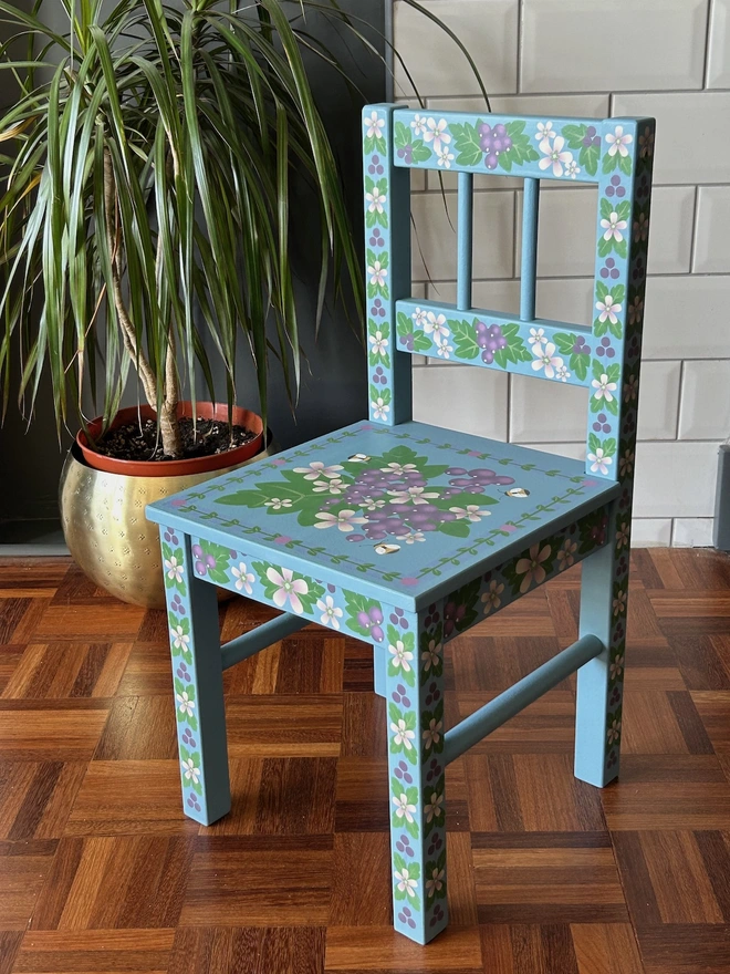 Child's Wooden Hand Painted Chair