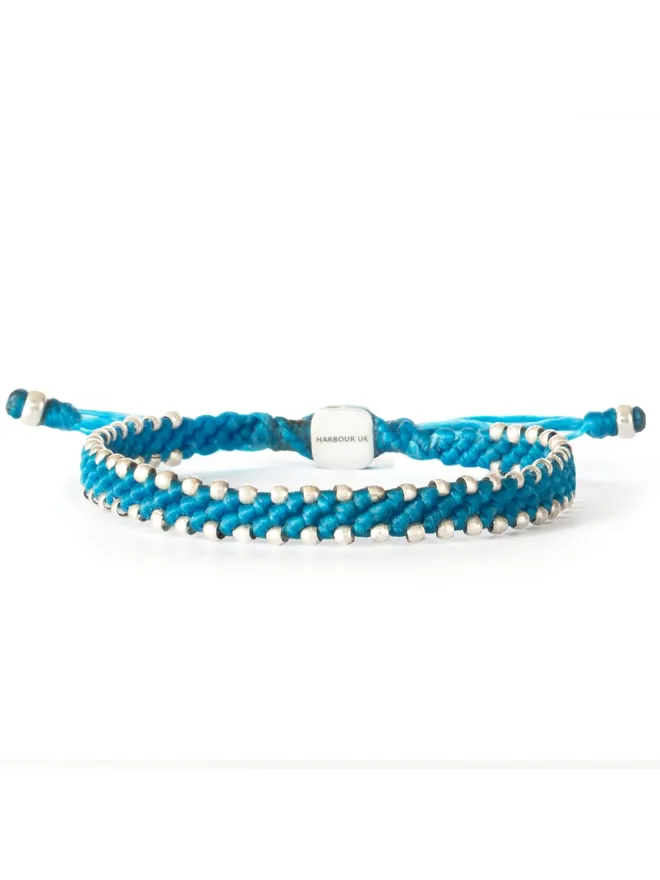 BLUE CORD BRACELET FOR MEN