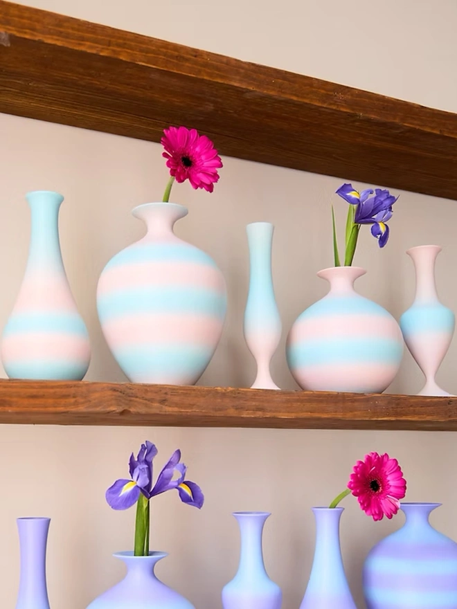 pink and blue 3d printed vase