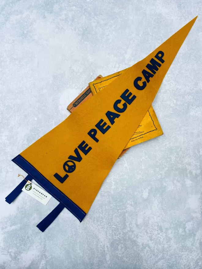 Love peace camp pennant 