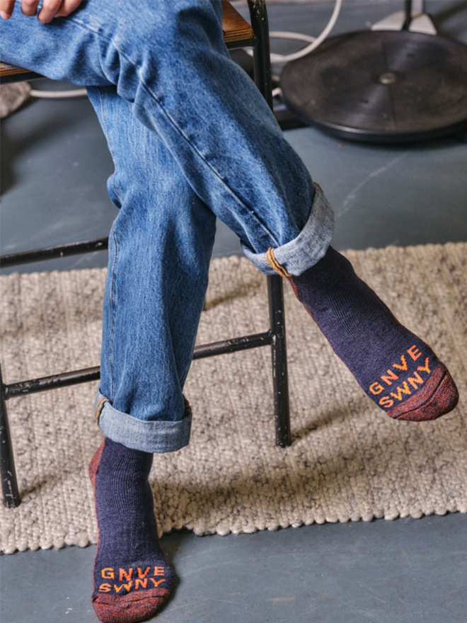 Denim walking sock