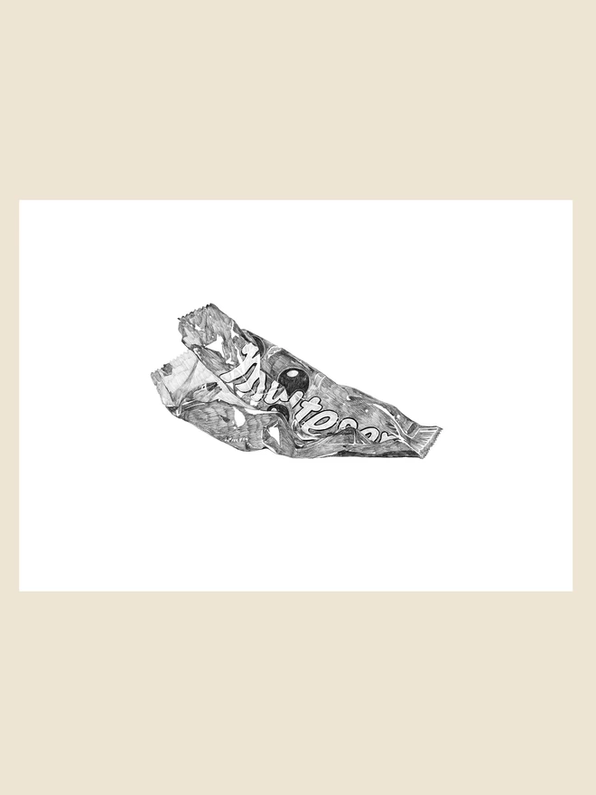 Crumpled chocolate bar 4 Art Print