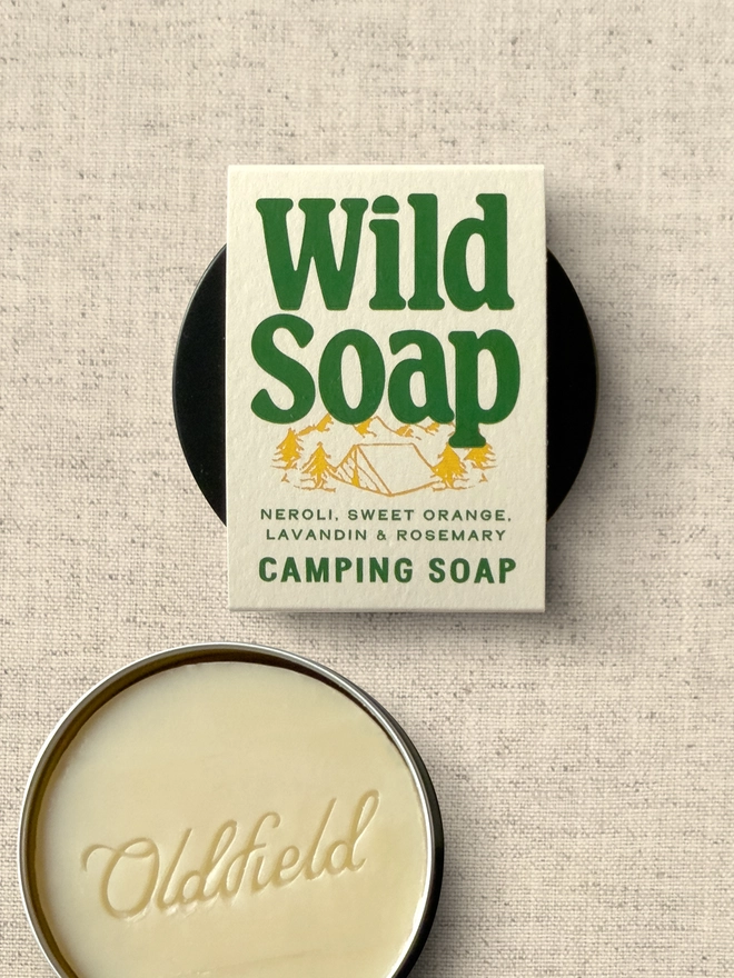 Camping Soap in a tin