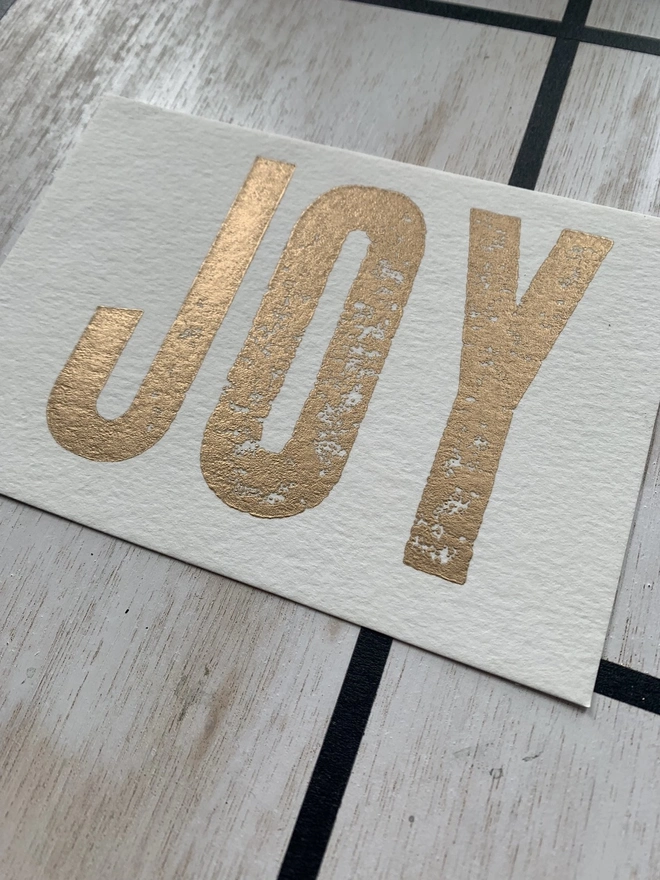 'Joy' Original Letterpress Print 