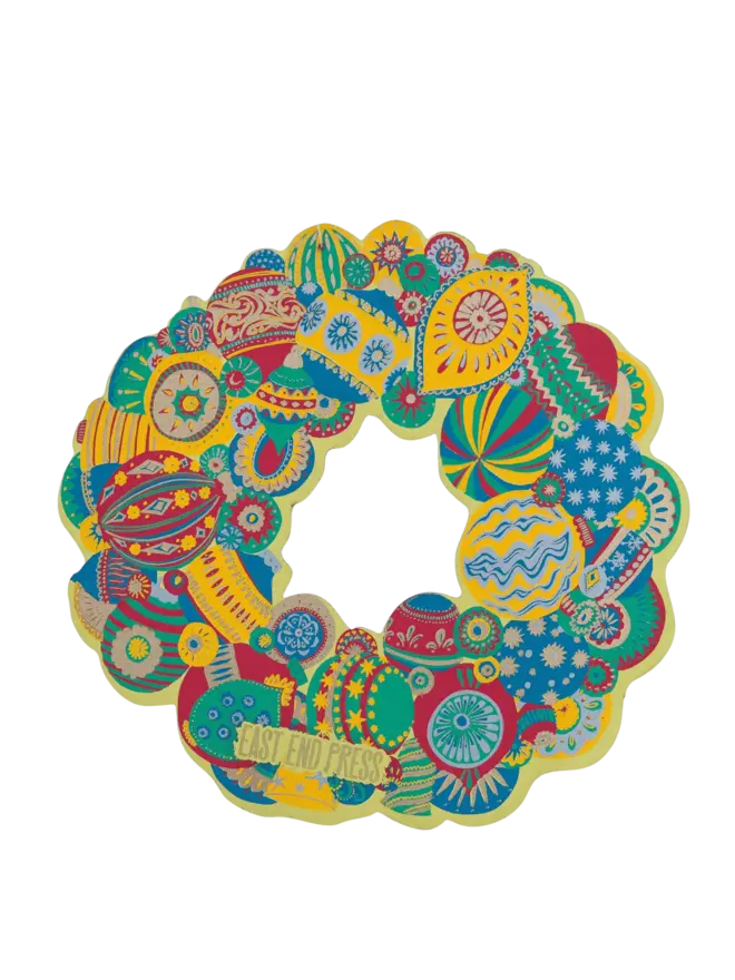 Bauble Cotton Board Wreath