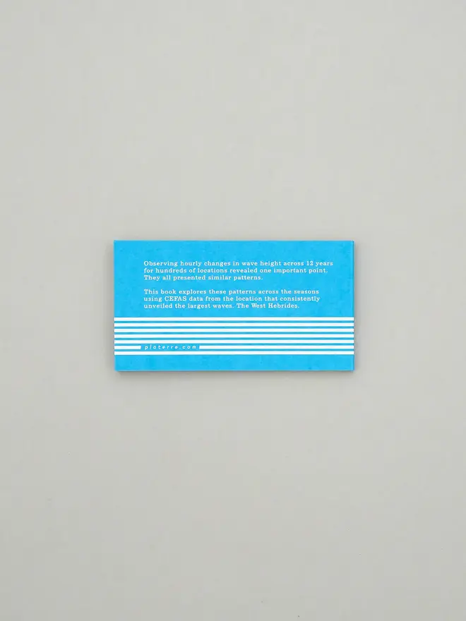 Wave Book, positioned on table. 