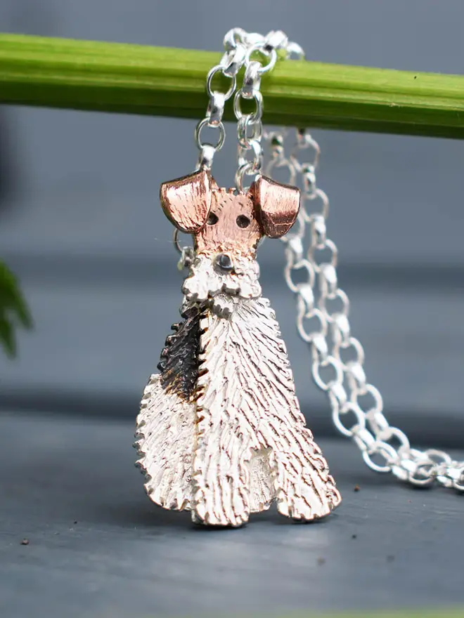 Wire Fox Terrier Necklace