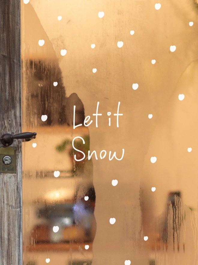 Let it snow window decal