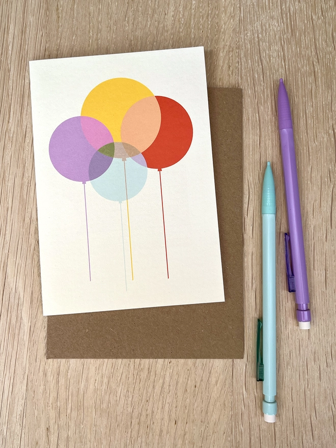 Balloons greetings card