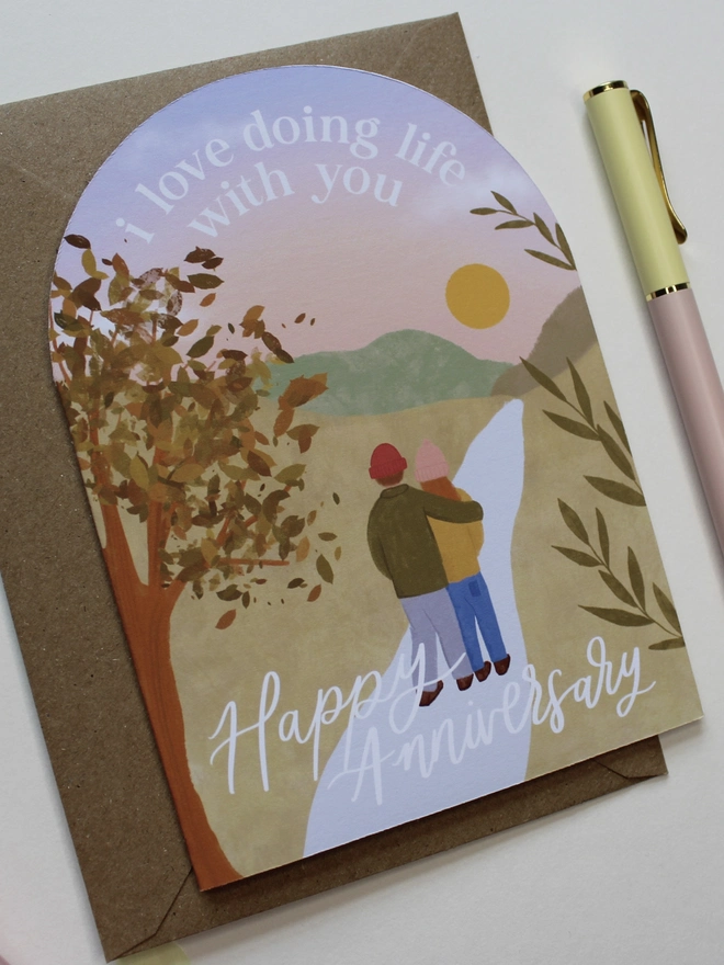 Arch Shape Anniversary Card
