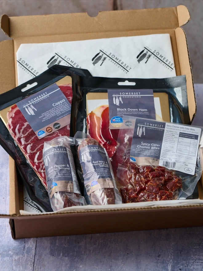 The Post Box Charcuterie Gift Box 
