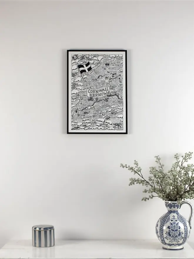 Cornwall Poster Wall Art Print A3