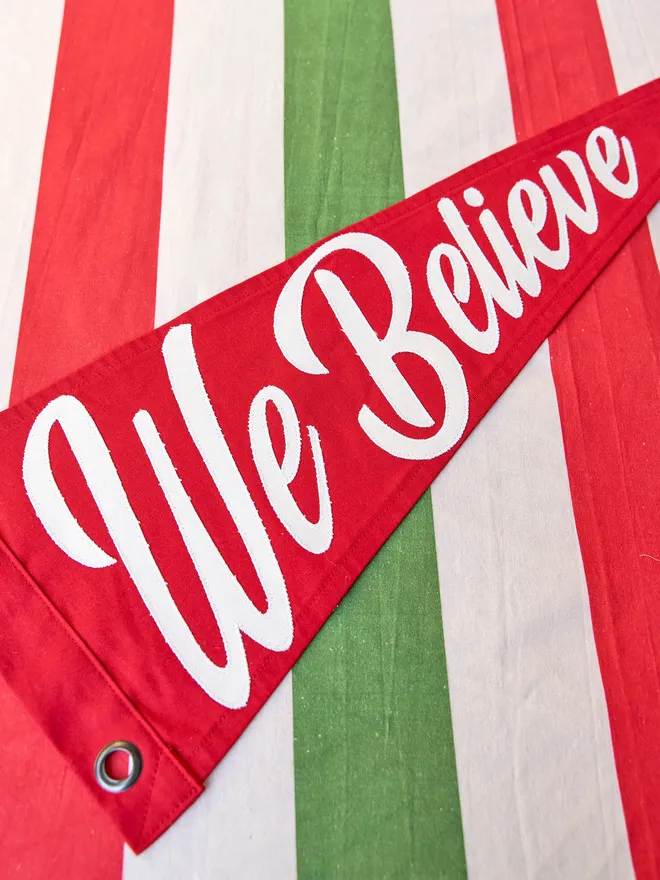 We believe pennant flag