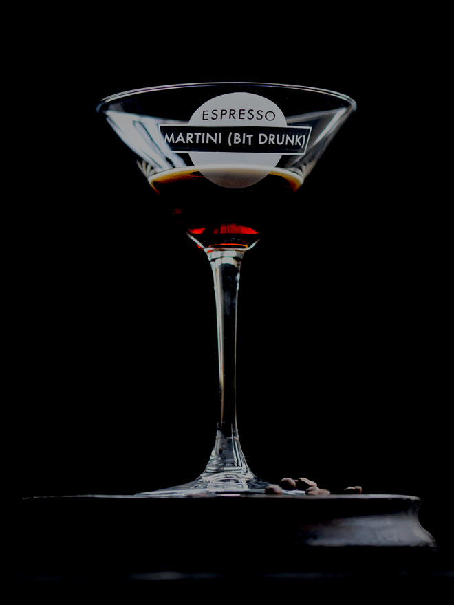 Espresso Martini (bit drunk) Cocktail Glass