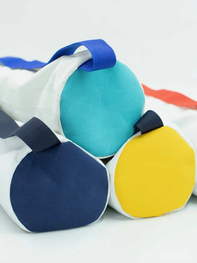 yoga mat bag base yellow blue