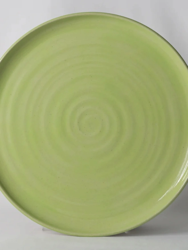 Classic Ceramic Dinner Plate, a colourful ceramic dinner plate sitting on a plain surface against a white backdrop. 