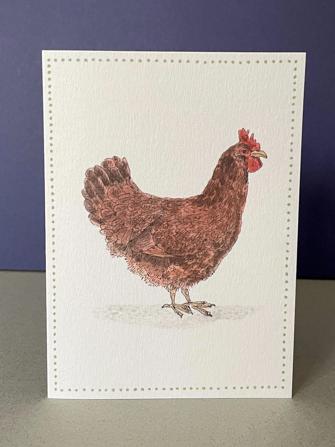 Garden Lover's Chicken Notecard