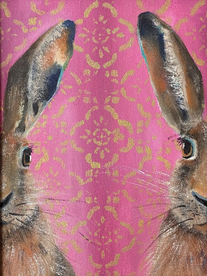 Splitting hares painting
